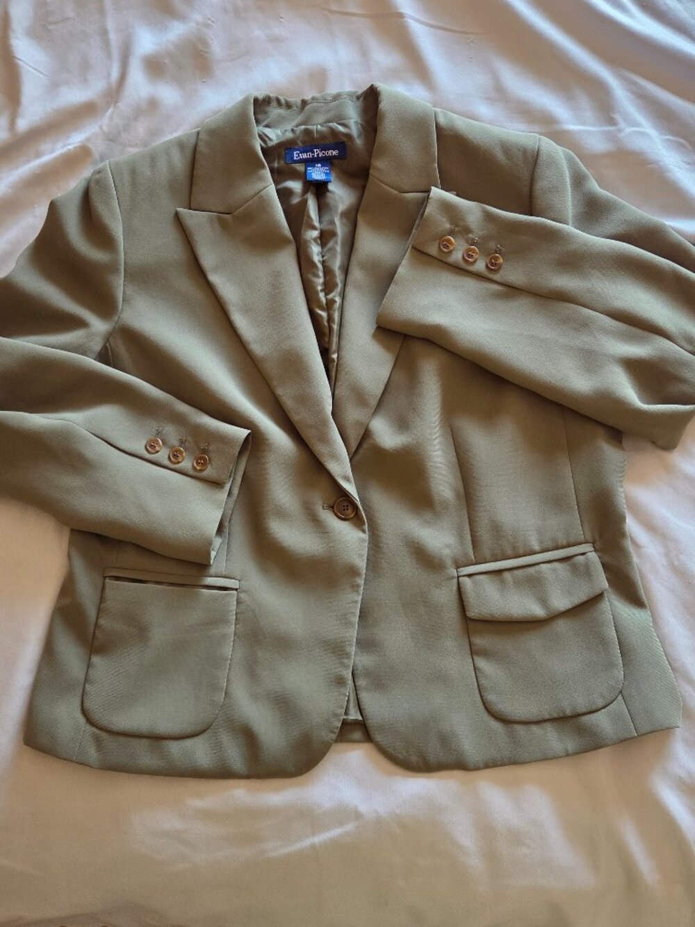 Olive Green Woman's Size 18 Evan Picone Suit Jacket Blazer